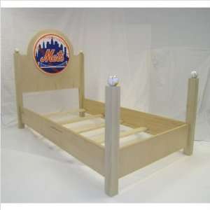  New York Mets Bed Size Twin, Finish Natural