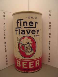 FINER FLAVER BRAND FLAT TOP OLD BEER CAN #63 18  
