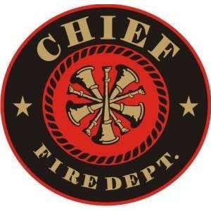 Fire Chief Decal   Round