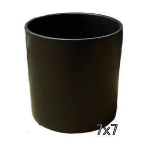  Ceramic Cylinder Vase 7x7   Black: Arts, Crafts & Sewing