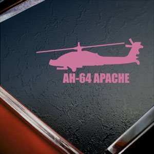  AH 64 APACHE Pink Decal Military Soldier Window Pink 