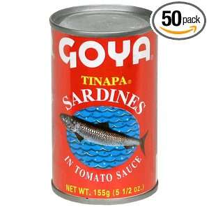 Goya Sardine Tomato Sauce Tinapa, 5.5 Ounce Units (Pack of 50)