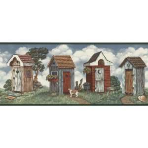   By Color Multi Colored Outhouse Border BC1581604