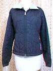 CLOUDVEIL Womens Warm Fitted Black Quilted Nylon Zip Up Coat Jacket sz 