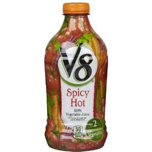 V8 Vegetable Juice, Spicy Hot, Plastic, 46 oz  Grocery 