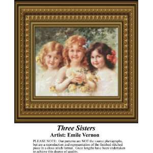   Sisters Cross Stitch Pattern PDF  Available Arts, Crafts