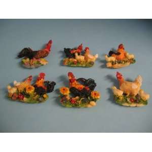  Rooster 3 D 6 pc MAGNET set *NEW*