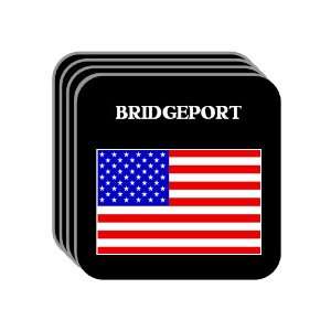  US Flag   Bridgeport, Connecticut (CT) Set of 4 Mini 