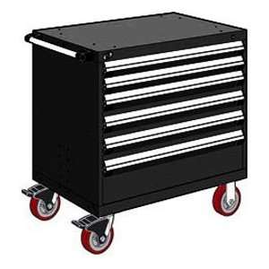  6 Drawer Heavy Duty Mobile Cabinet   30Wx27Dx37 1/2H 