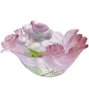  Daum Roses Glass Bowl Small