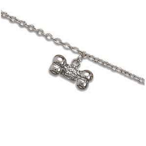  9+1 Ext. NON TARNISH Sterling Silver Anklet w/ Cute Dog 