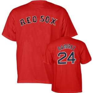  Manny Ramirez Majestic Name and Number Red Boston Red Sox 