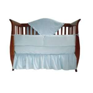  Blue Minky Chenille 4 Piece Crib Bedding: Baby