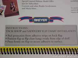 Breyer Tack Shop and Saddlery Flip Chart   Collectible  