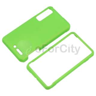  Accessory Rubber Green Hard Case Phone Cover Skin for Motorola Droid 3