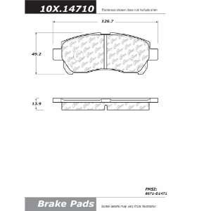  Centric Parts, 102.14710, CTek Brake Pads Automotive