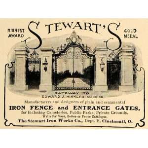   Works Company Fence Entrance Gate   Original Print Ad