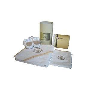Baby Champagne 3 Piece Bathtub Gift Set and Keepsake Cylinder Box 