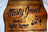 STABLE/STALL SIGN PERSONALIZED w/ HORSE & OWNERS NAMES  