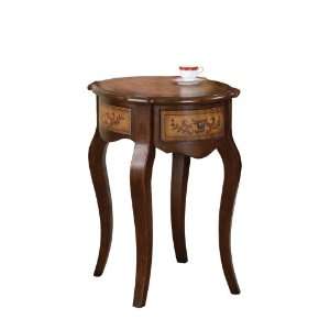  Powell Masterpiece Oval Scalloped End Table: Home 