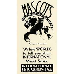  1931 Ad International Fur Farms Aberdeen South Dakota Fox 