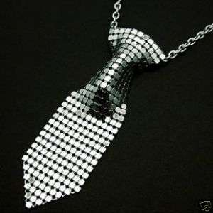 Japan Korea Fashion Chic Short Silver Tie Necklace No51  
