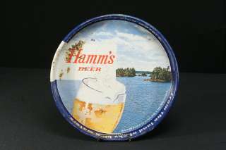 Hamms Beer Metal Tray Land Of Sky Blue Waters Vintage  
