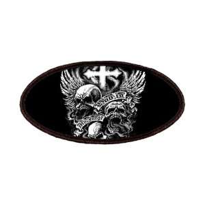   Patch of God Is My Judge Skulls Cross and Angel Wings 