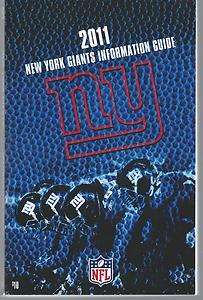 2011 New York Giants Football Media Guide  