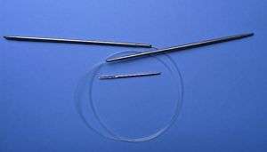 stainless steel knitting needle circular US size 3, 32  