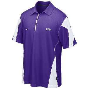   TCU Horned Frogs Purple 2010 Coaches Sidelines Dri Fit Polo Sports