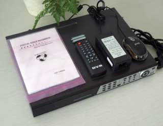   ir remote control 1 dvr mouse 1 power adapter 1 user s manual and cd