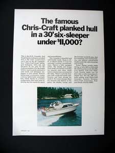 Chris Craft Crusader 30 ft Yacht Boat 1967 print Ad  