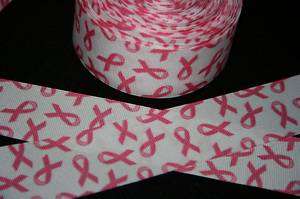 Pink BREAST CANCER Awareness Grosgrain Ribbon Hope  