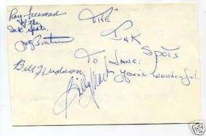 The Ink Spots Doo Wop R&B Singers Signed Autograph  