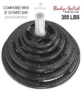 Body Solid 355 lb. Rubber Grip Olympic Plates ORST355  