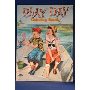    Play Day Coloring Book. (No. 1230). Whitman Pub. Co. Books