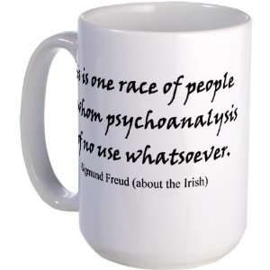  Freud and the Irish Funny Large Mug by CafePress: Kitchen 