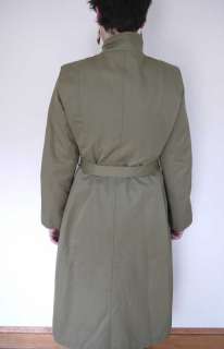 Vtg 80s Military Style Wool Line Trench Coat Jacket 5/6  
