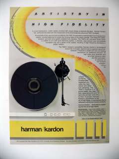 Harman Kardon T65C T 65 C Turntable 1984 print Ad  