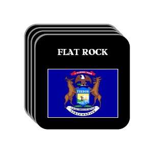  US State Flag   FLAT ROCK, Michigan (MI) Set of 4 Mini 