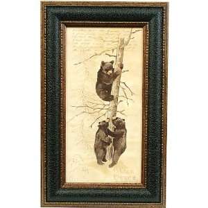  Black Bear Family Tree Framed Print: Home & Kitchen