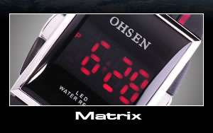 OHSEN 7 Color LED Digital Analog Lady Men Quartz Watch  