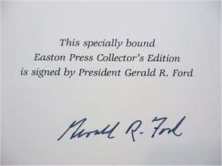1987 A Time to Heal President FORD Easton Press Signed  