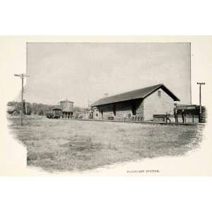  1902 Print Flagstaff Arizona Railway Station Train 