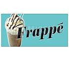 FRAPPE Decal iced cold coffee drink greek sign new cart trailer stand 