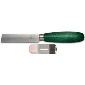 Murphy Square Point Shoe Knife 3 3/8 Carbon Blade, Bent Guard, Green 