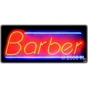 Neon Sign   Barber   Large 13 x 32 Grocery & Gourmet Food