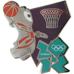  London 2012 Olympics Wenlock Basketball Pin Sports 