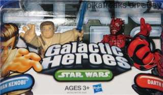 Galactic Heroes OBI WAN and DARTH MAUL Star Wars Episode One Figure 